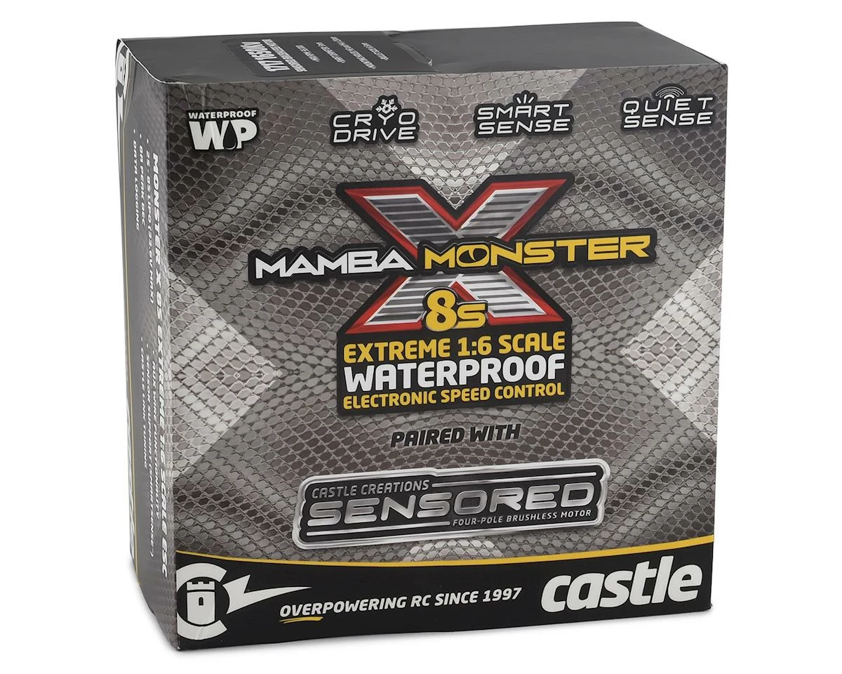 Castle Creations Mamba Monster X 8S 1/6 ESC/Motor Combo W/1717 Sensored Motor (1650kV) - Image 7