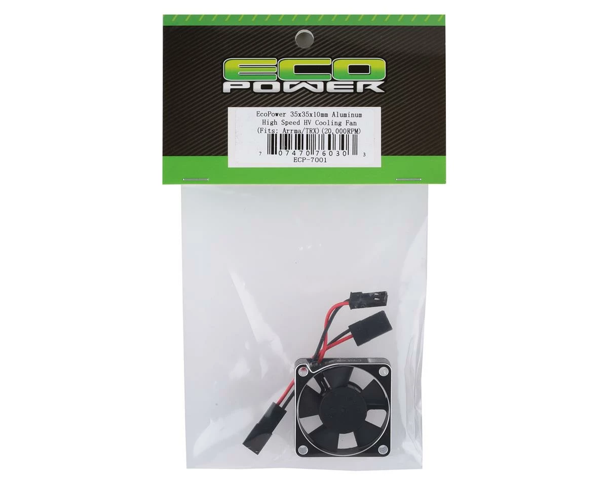 EcoPower Aluminum 35mm High Speed HV Cooling Fan (Silver/Black) (35x35x10mm) - Image 2