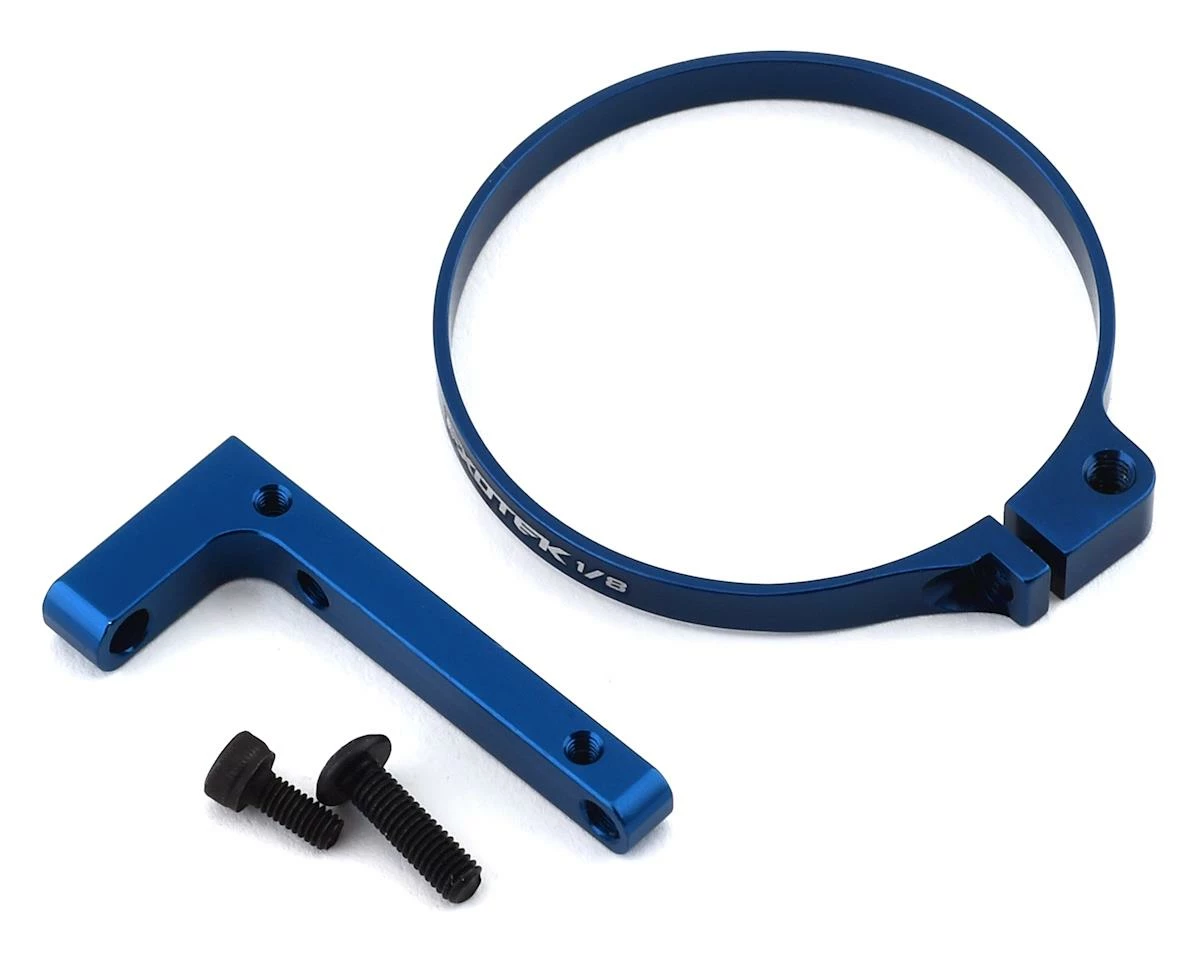 EXOTEK 1/8 V2 E-Buggy Clamp On Fan Mount (Blue) 3 EXOTEK 1/8 V2 E-Buggy Clamp On Fan Mount (Blue)