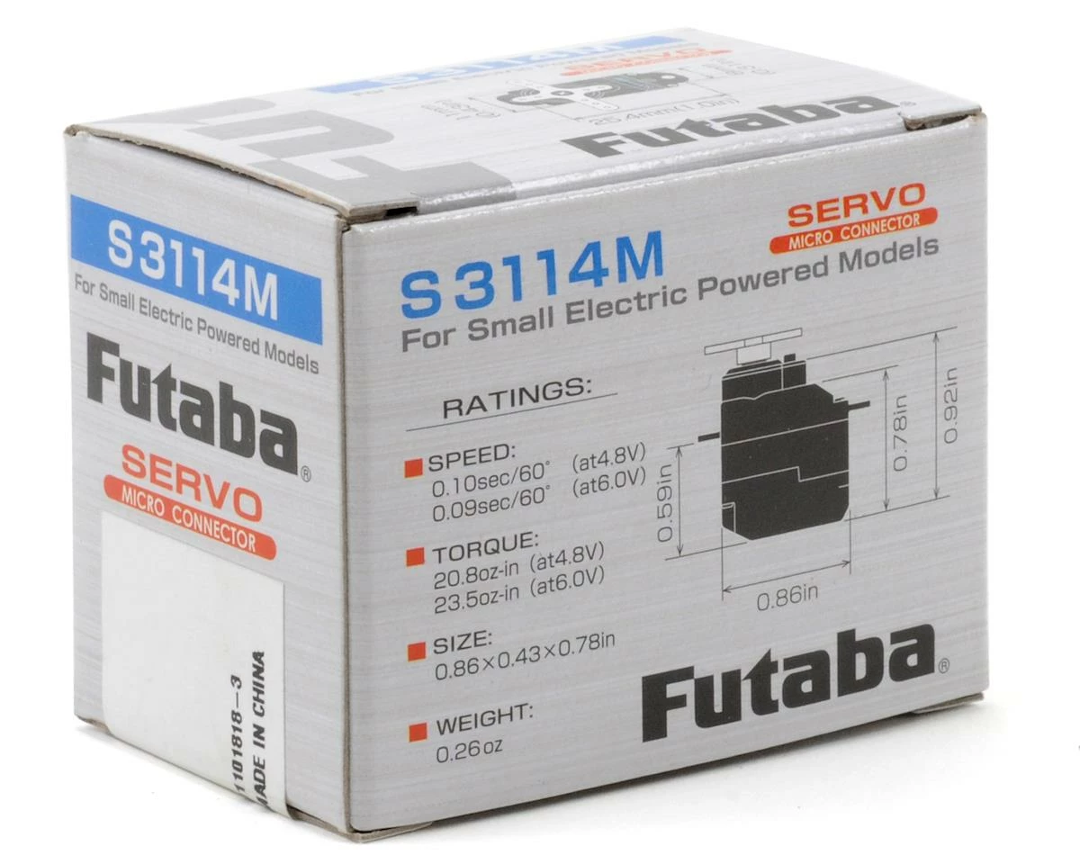 FUTABA S3114M Micro Hi-Torque Micro Plug Servo - Image 3