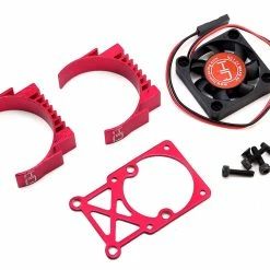 Hot Racing Clip-On Two-Piece Motor Heat Sink W/Fan (Red)