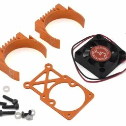 Hot Racing Traxxas Clip-On Two-Piece Motor Heat Sink W/Fan (Orange)