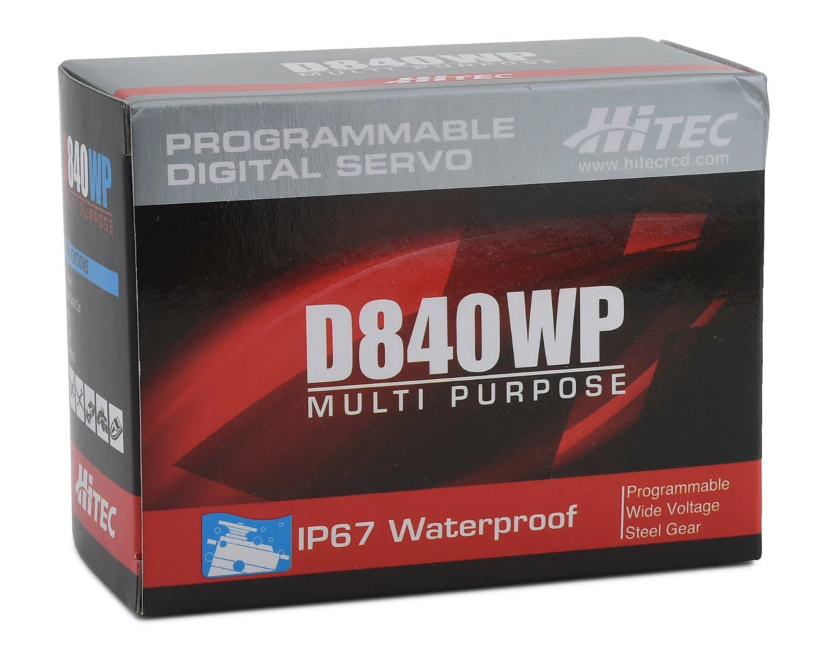 Hitec D840WP Waterproof High Speed Steel Gear Large Scale Servo (High Voltage) - Image 3