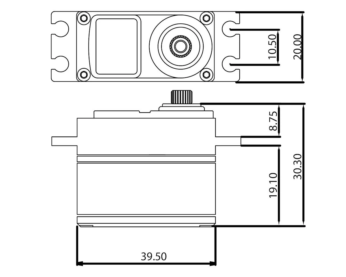 Protek RC 160SS Low Profile Super Speed Metal Gear Servo High Voltage/Metal Case - Image 3