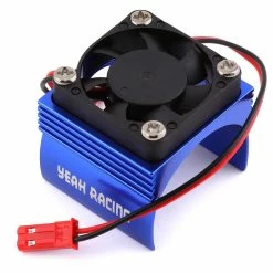 YEAH RACING Aluminum 540 Size Motor Heat Sink W/Cooling Fan (Blue)