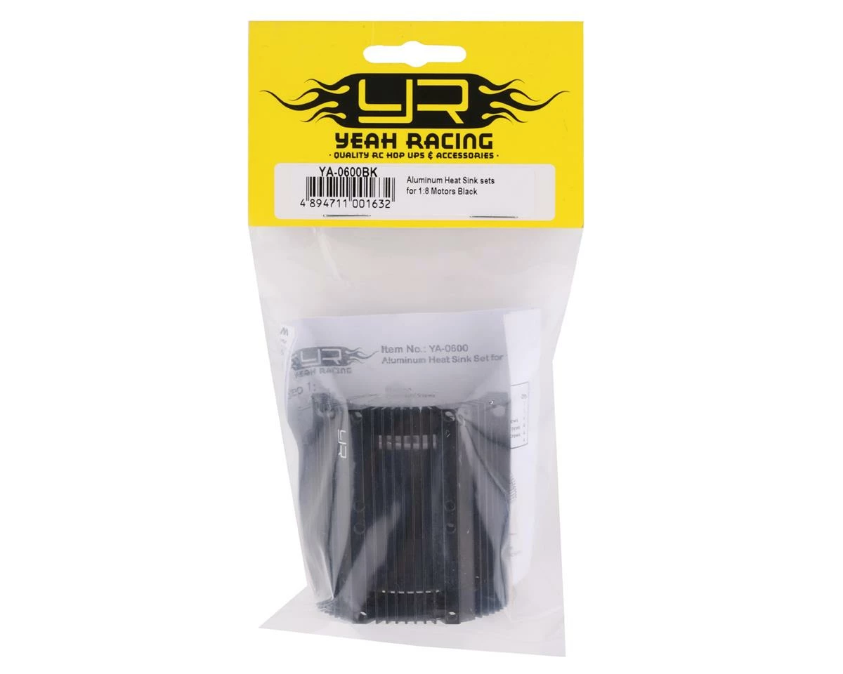 YEAH RACING Aluminum Motor Heat Sink (Black) (40.8mm Diameter) - Image 2
